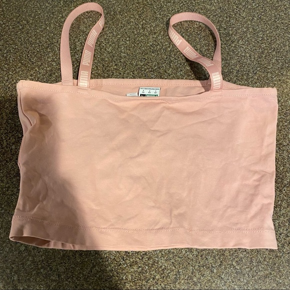 Puma logo bralette in pink - Picture 4 of 5